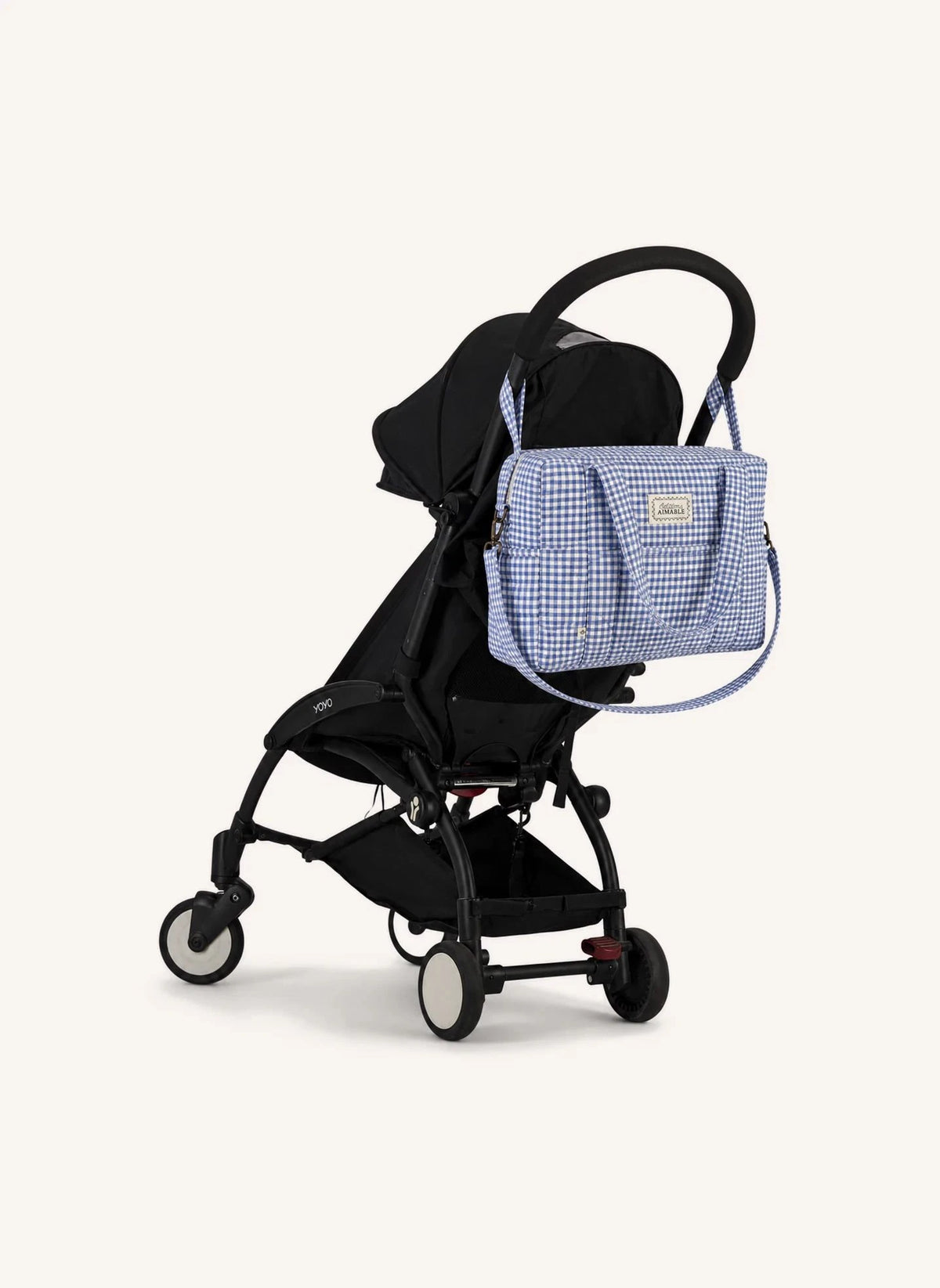 Editions Aimable - Suzanne Baby Care Bag | Blue Vichy Cotton