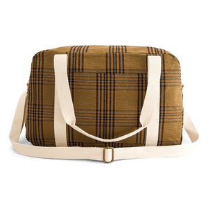 Rose in April - Raphaël Tartan baby care bag | Brown