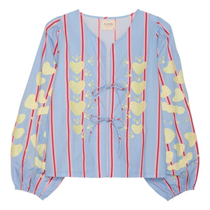 SISSEL EDELBO - Elisabeth Organic Cotton Blouse | Blue
