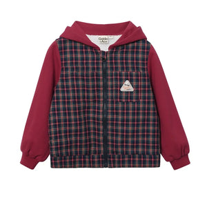 Goldie + Ace - Ekose Kapüşonlu Ceket | Kırmızı