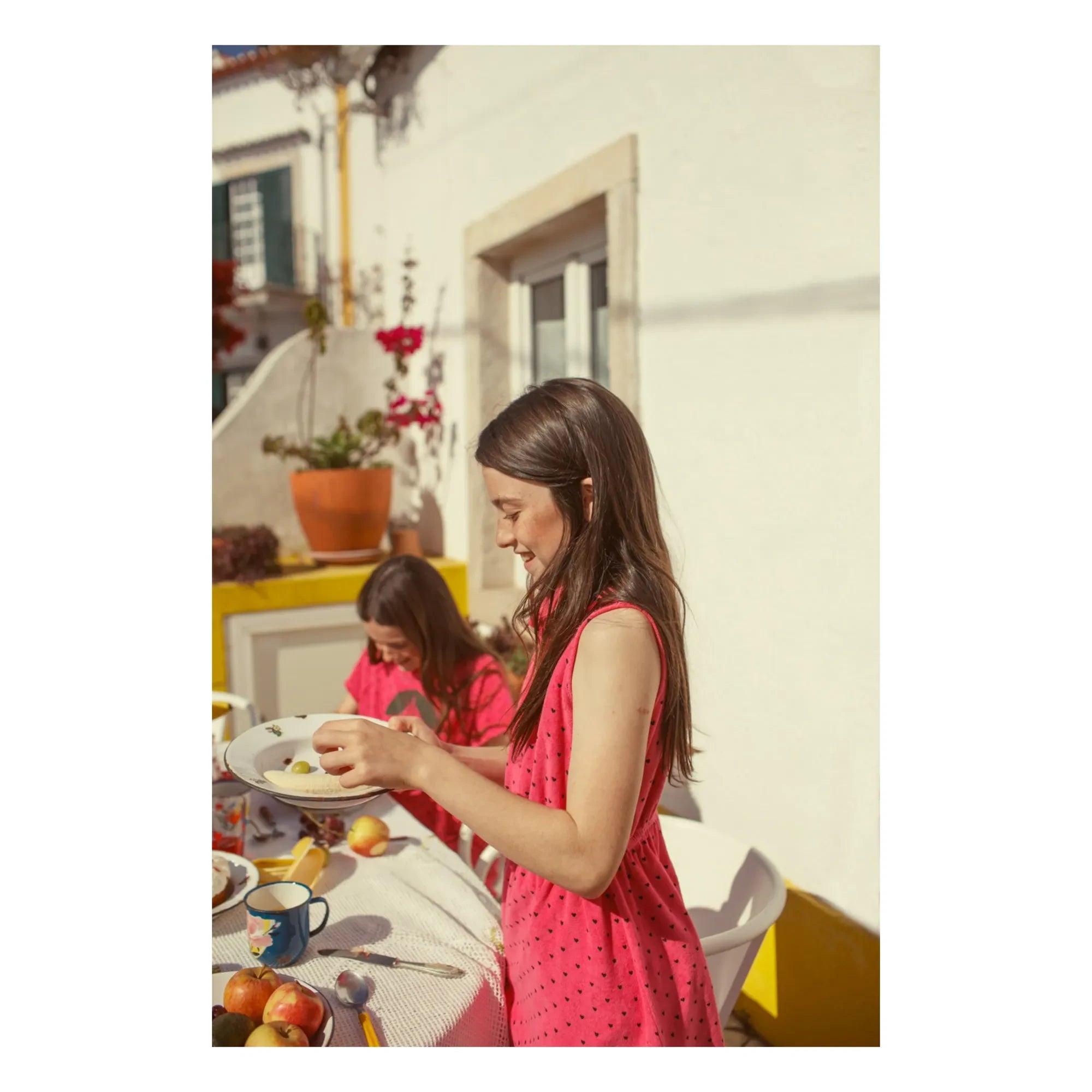 Piupiuchick - Organic Cotton Heart Dress Towel | Fuchsia