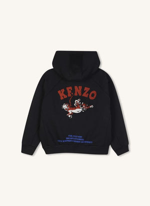 Kenzo - Kenzo Tigres Fermuarlı Sweatshirt Üstü | Gece mavisi