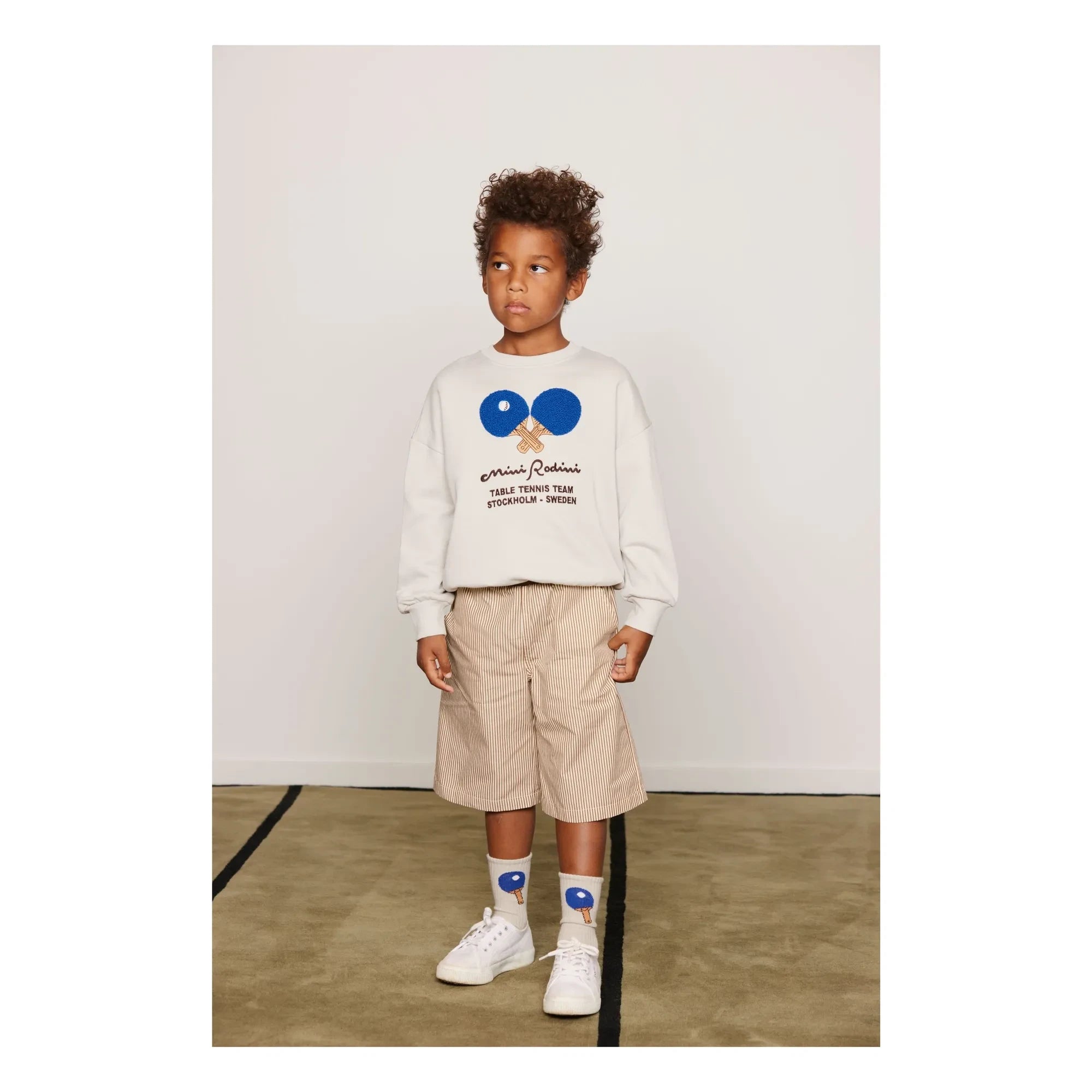 Mini Rodini - Organic Cotton Ping Pong Sweatshirt | Gray