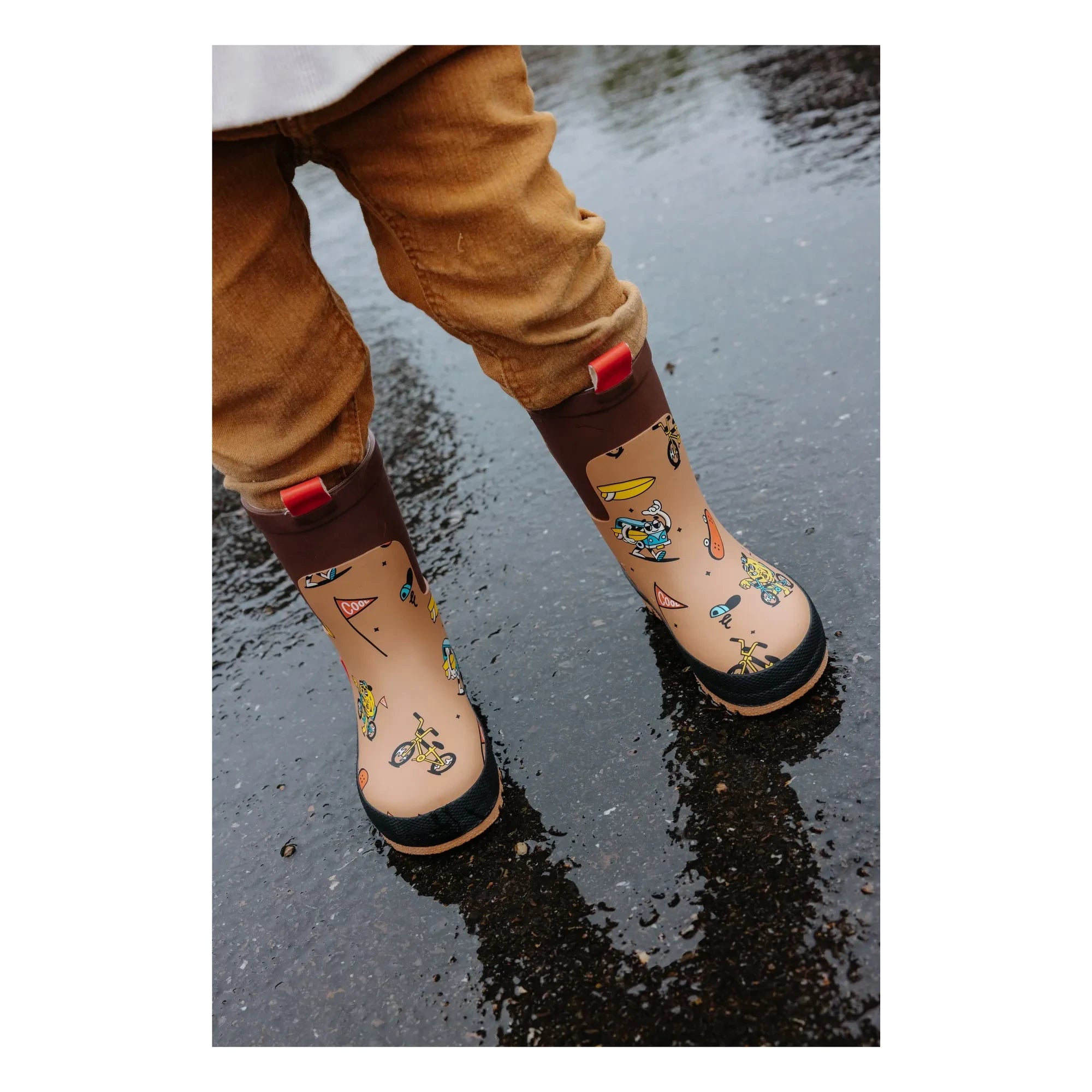 Hello Hossy - Mascots Ride Rain Boots | Brown