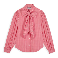 Maria de la Orden - Fairy Tale Cotton Gingham Blouse | Red