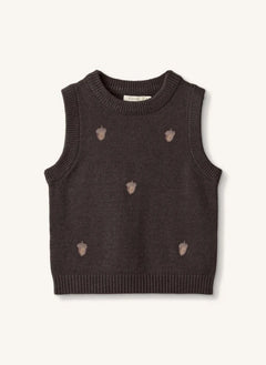 Fliink - Benna Oak Sleeveless Sweater | Brown