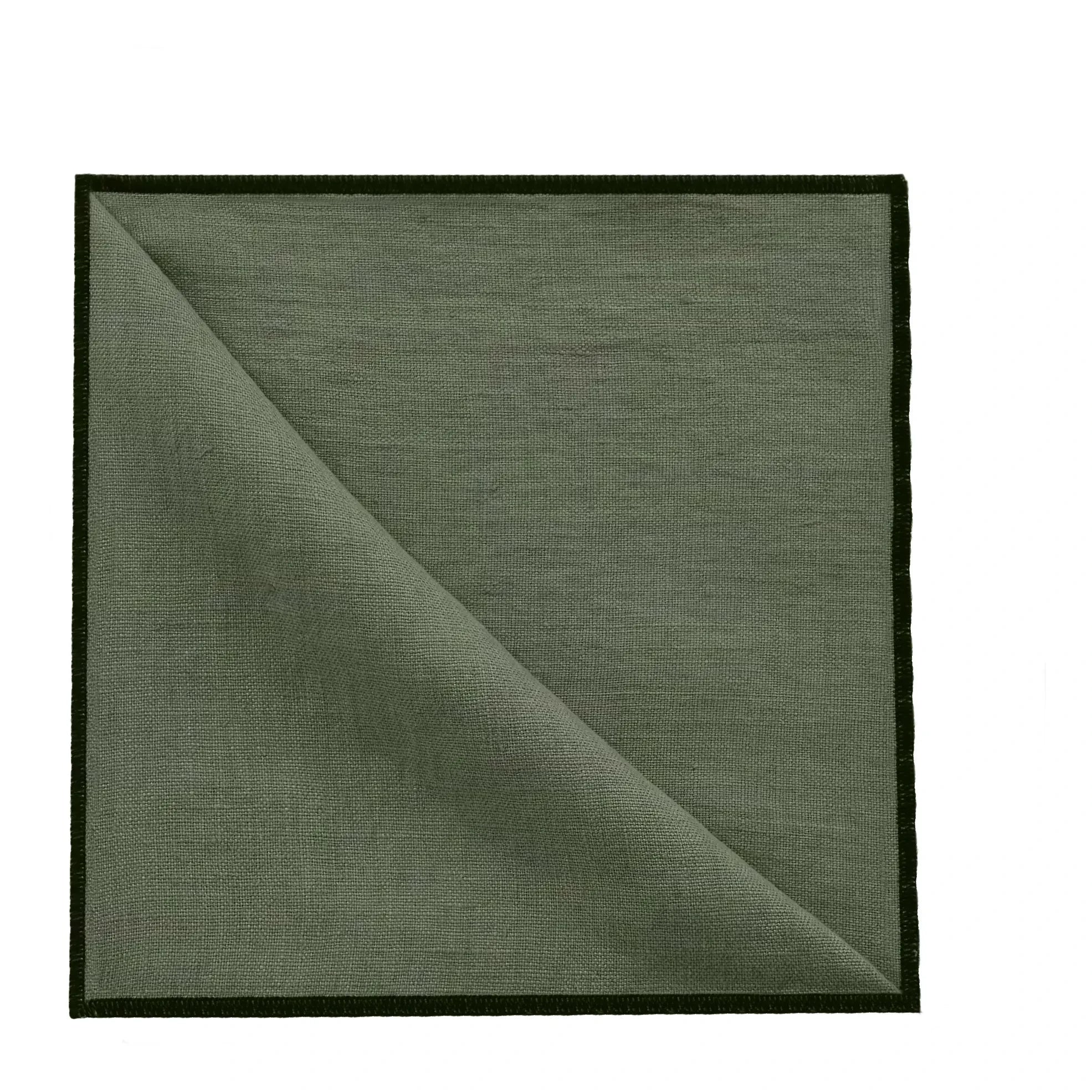 Communauté de biens - Washed Linen Napkin - 4-piece Set | Khaki
