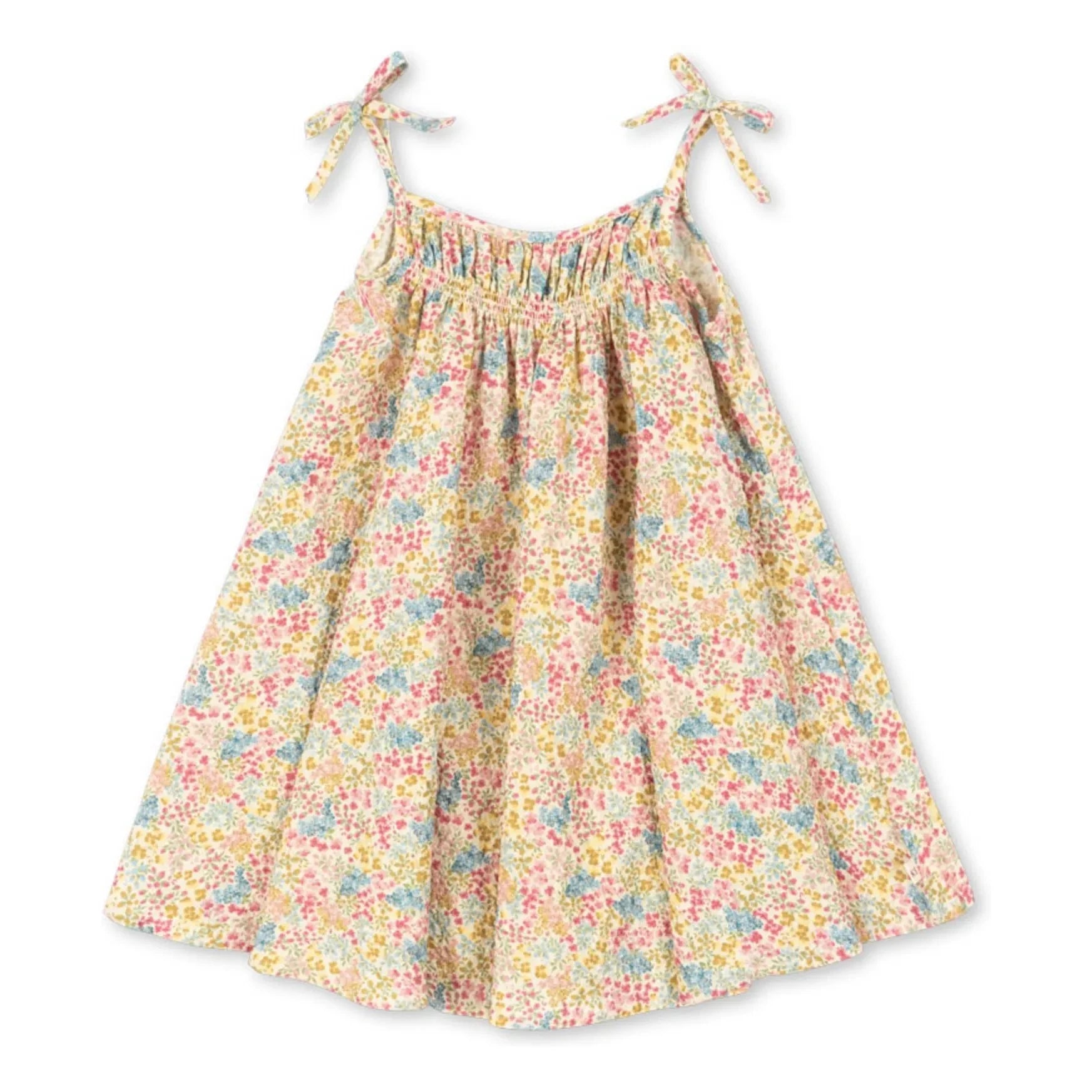 Konges Sløjd - Vivian Fleurie Striped Organic Cotton Dress | Yellow