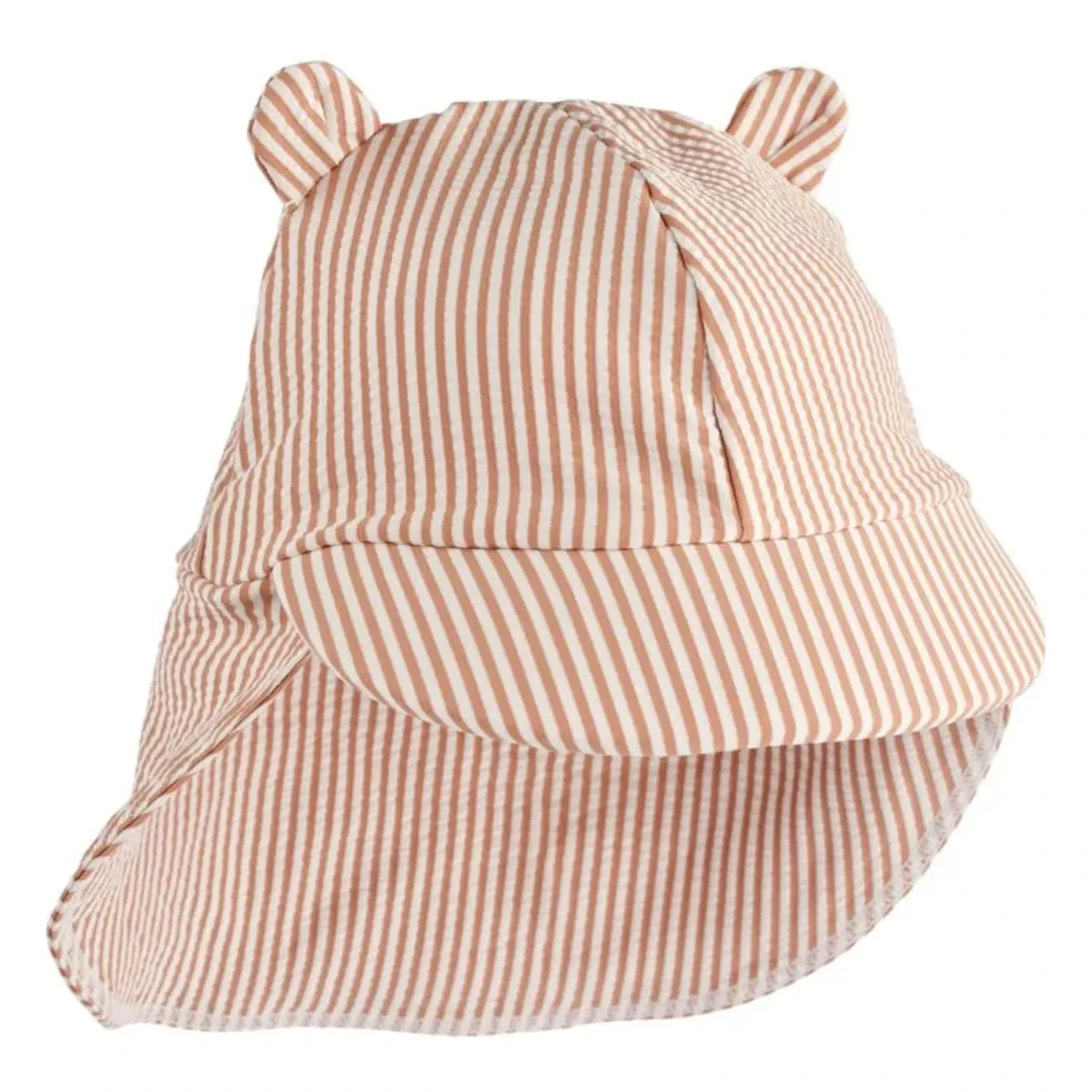 Liewood - Senia Seersucker Recycled Fiber Hat | Terracotta