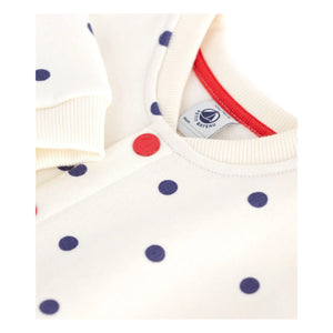Petit Bateau - Quilted Dot Jacket | Ecru