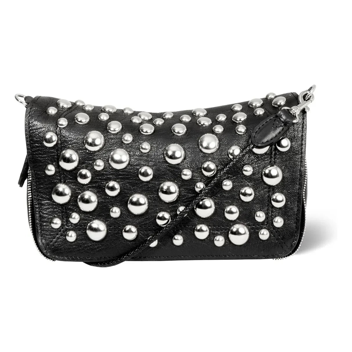 Jérôme Dreyfuss - Bobi S Bag, Tortoiseshell Leather, Silver | Black
