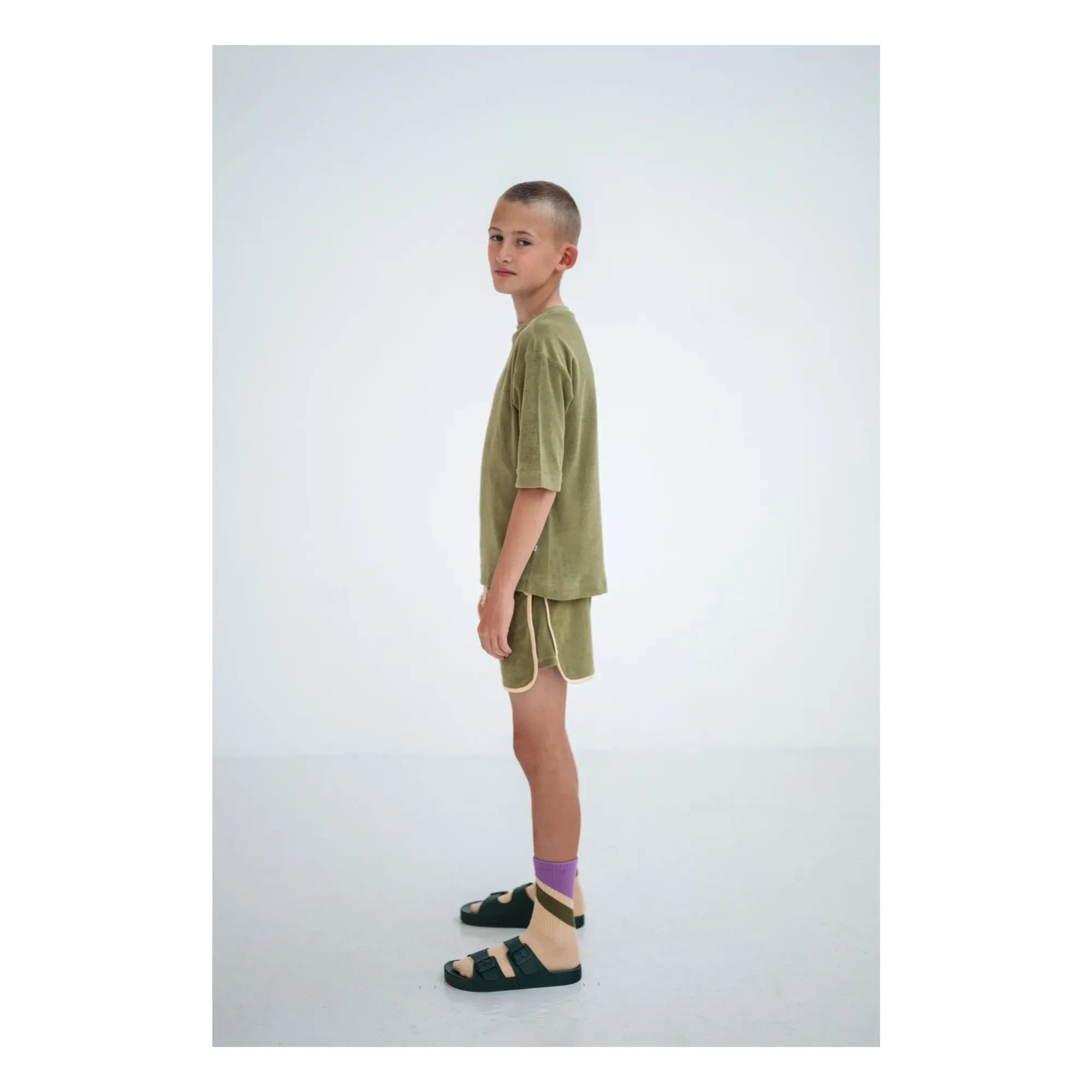 Repose AMS - Organic cotton towel T-shirt | Khaki