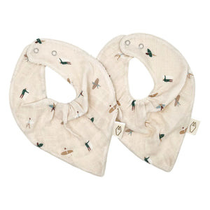 Milinane - Set of 2 Bandana Bibs | White