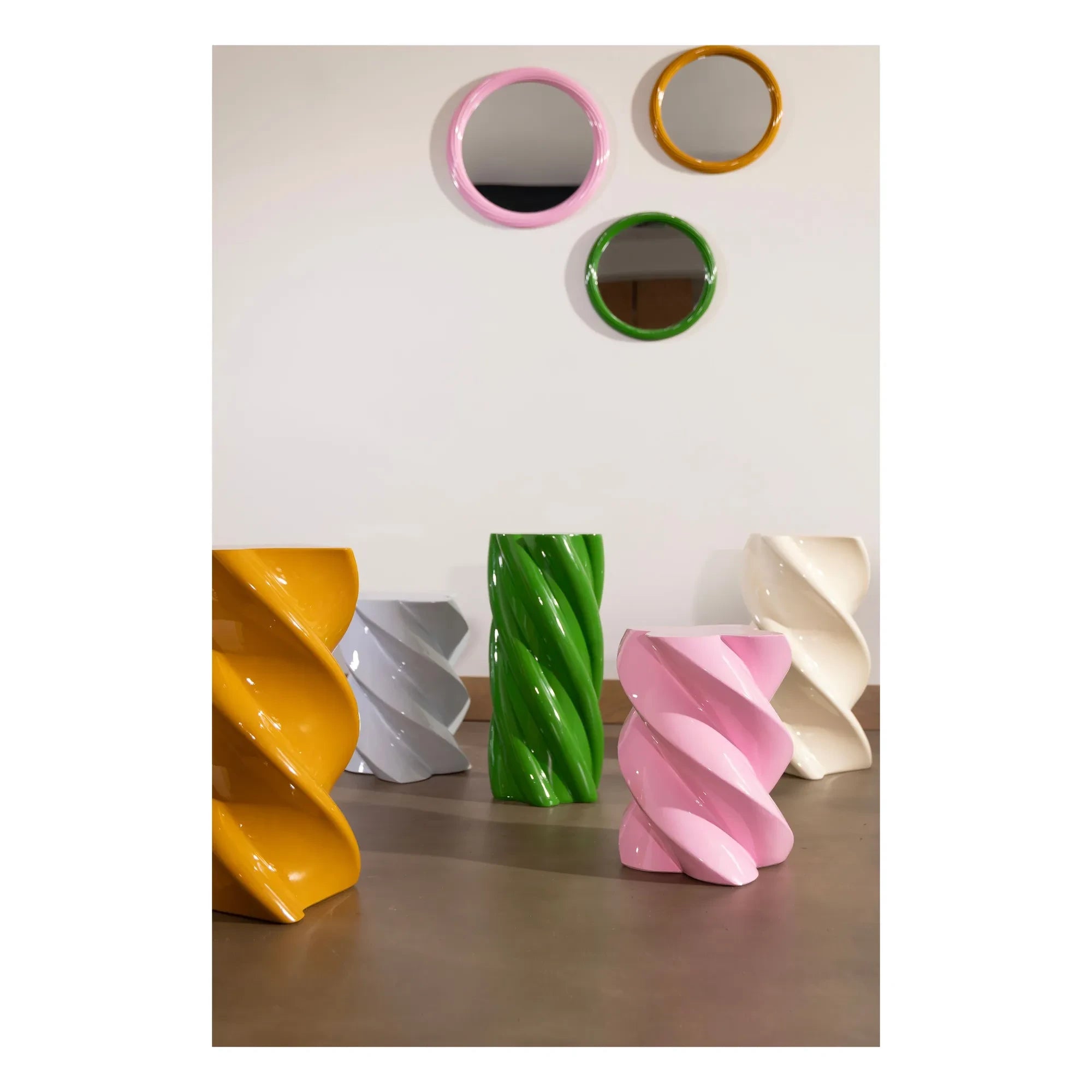 &Klevering - Pillar Side Table | Cream