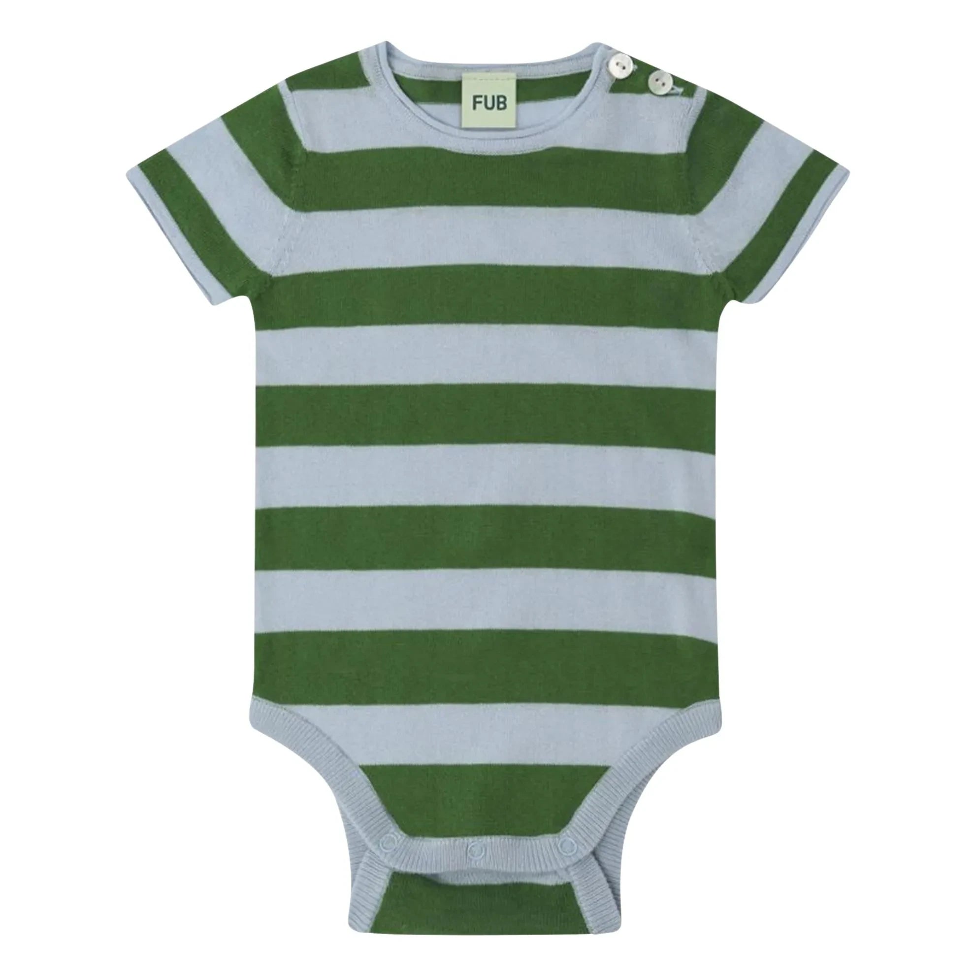 FUB - Striped Organic Cotton Bodysuit | Green