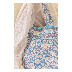 Louise Misha - Beverly Cotton Tote Bag | Light Blue
