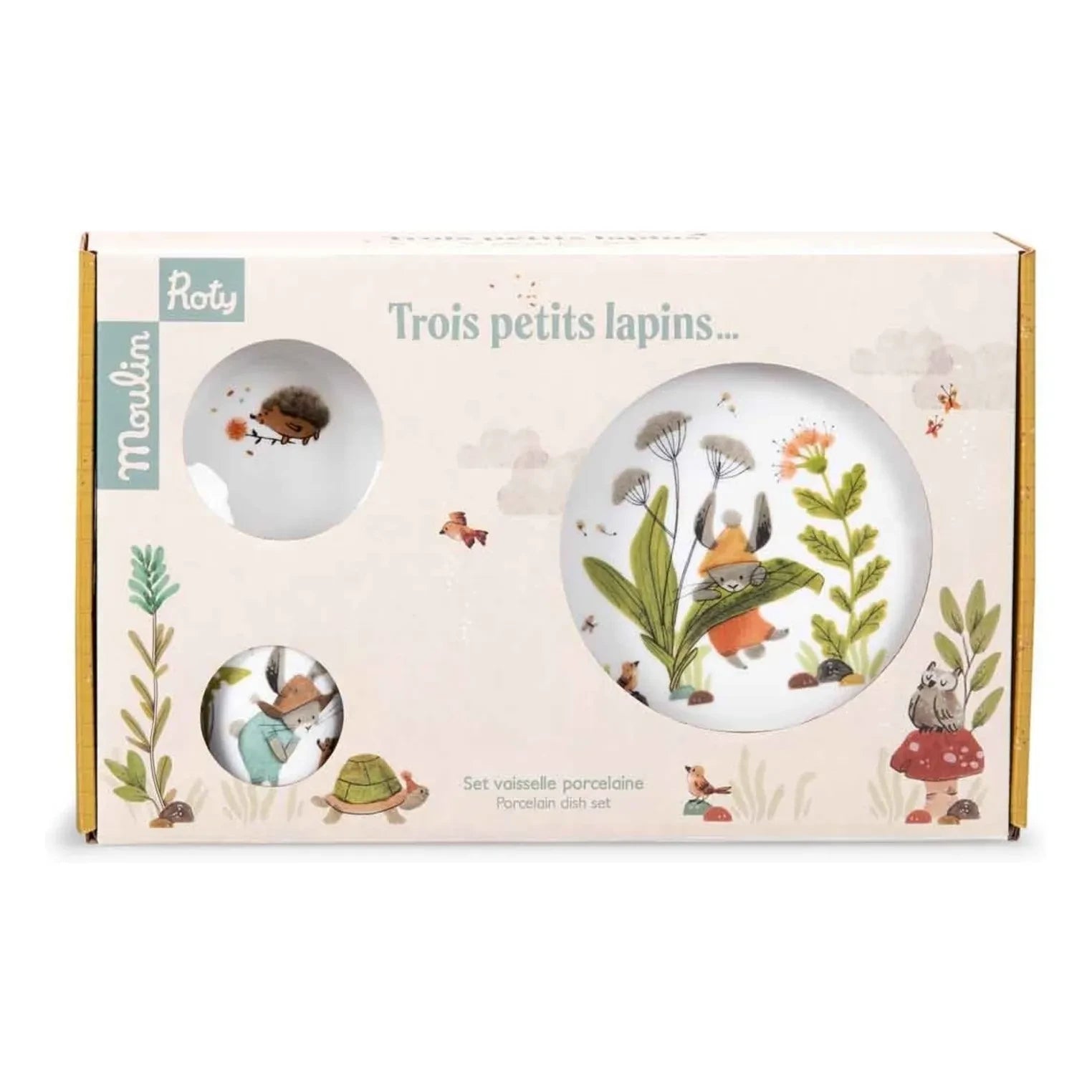 Moulin Roty - Trois petits lapins Porselen sofra takımı