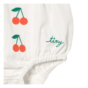 Tinycottons - Kiraz Twill tulum | Beyaz