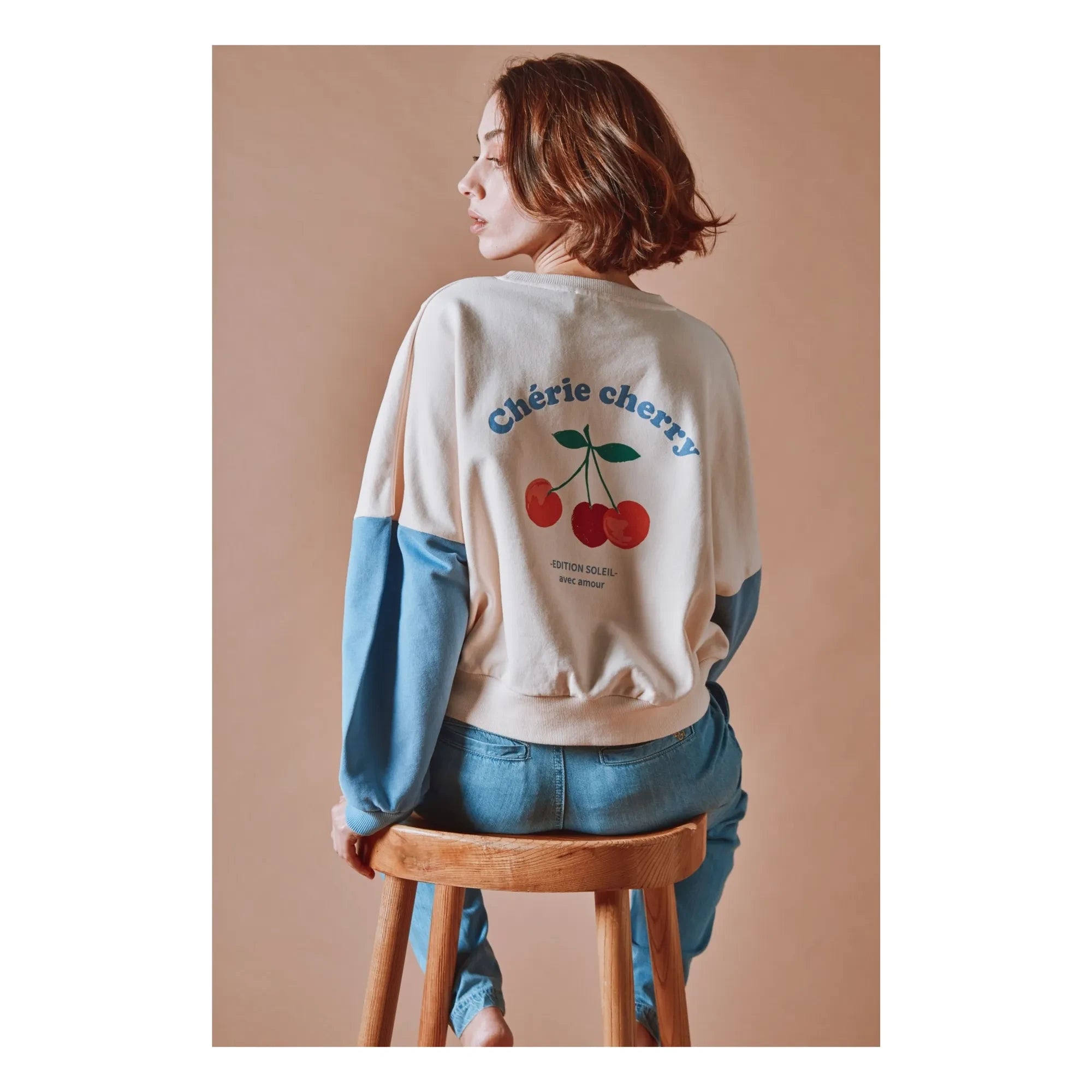 Emile et Ida - Organic Cotton Printed Sweatshirt | Cream