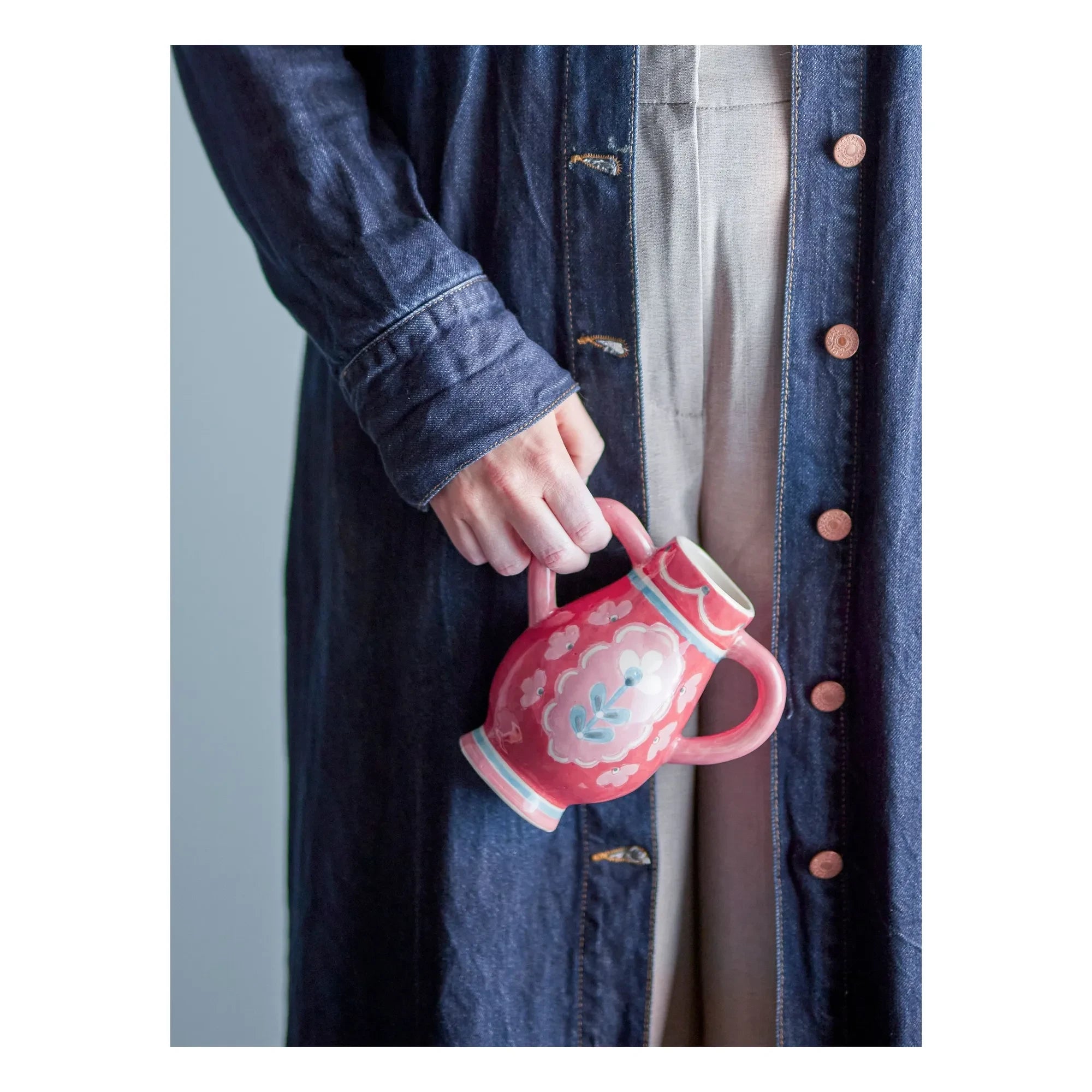 Bloomingville - Odina Stone Ceramic Vase | Red