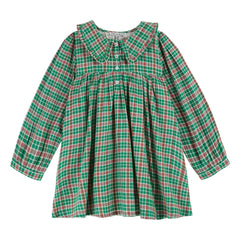 Emile et Ida - Carreaux Dress | Green