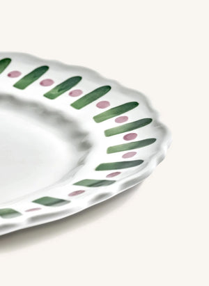Serax - Charly Striped Serving Plate | Green