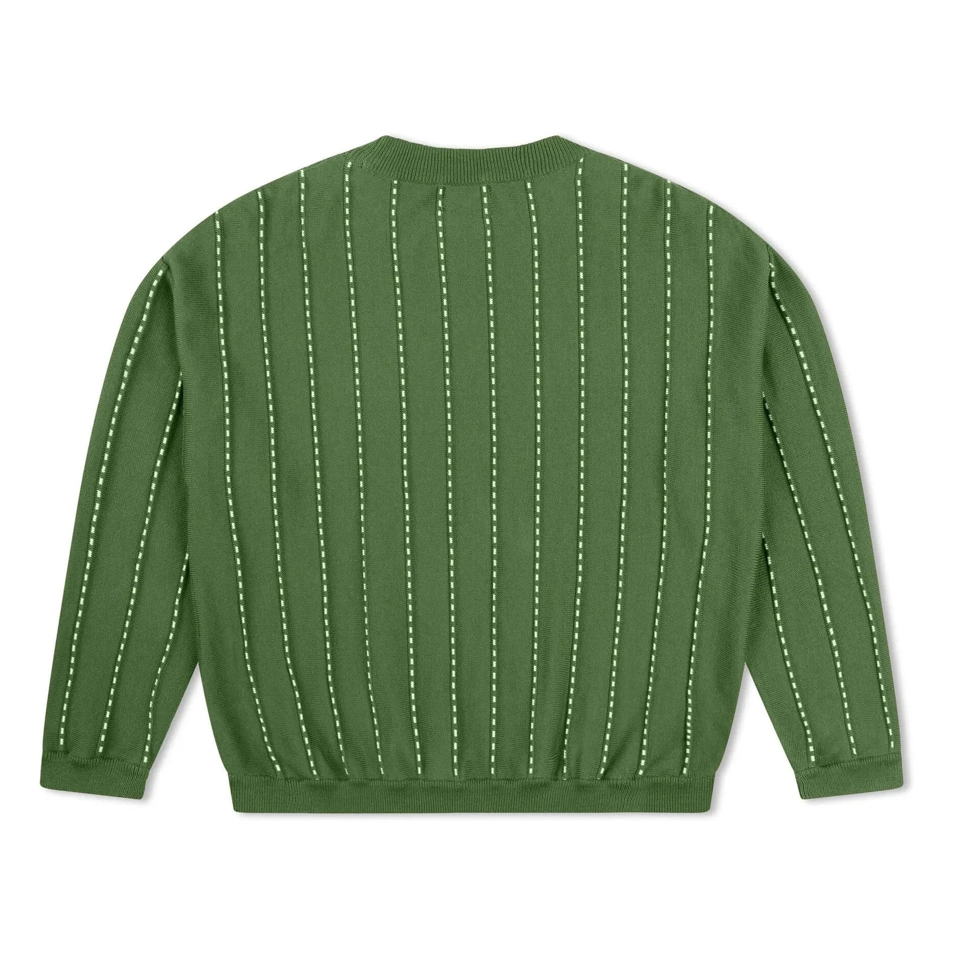 Matona - Striped Organic Cotton Sweater | Green