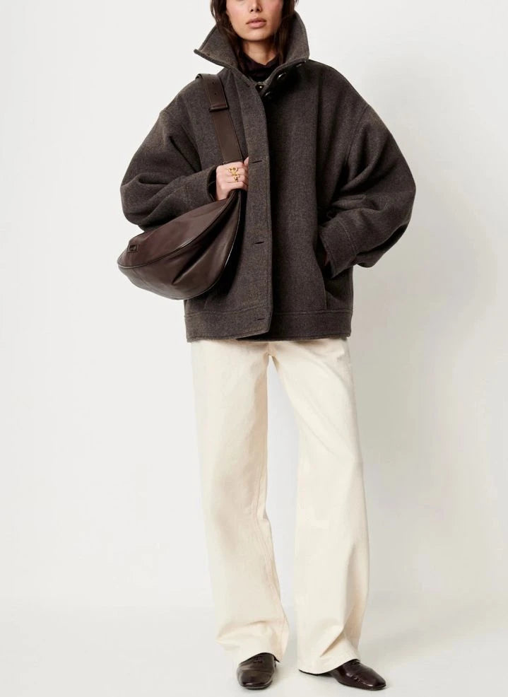 Sessùn - Nariwa Wool Coat | Taupe Brown