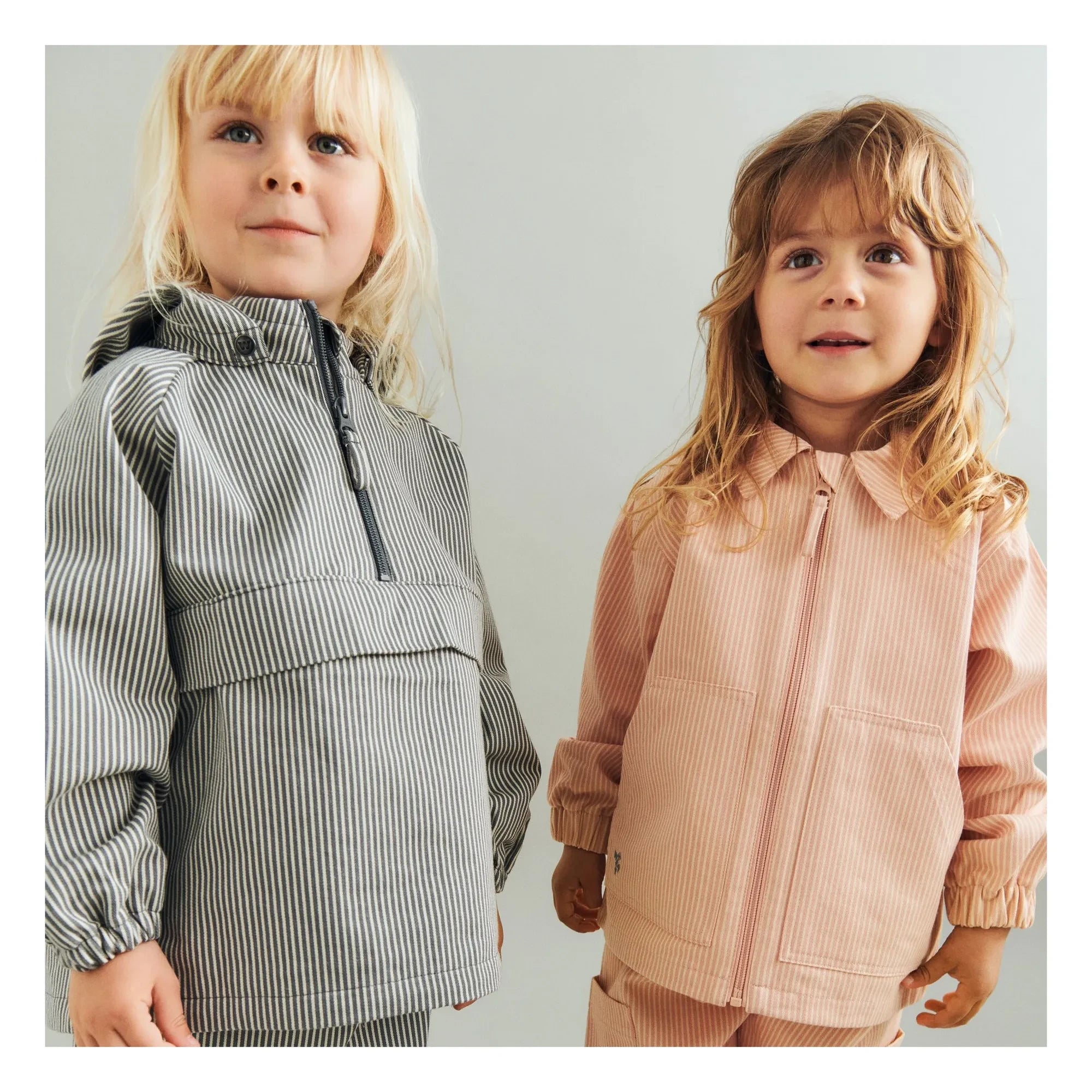 Wheat - Bofo Striped Organic Cotton Jacket | Peach