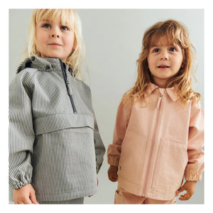 Wheat - Bofo Striped Organic Cotton Jacket | Peach
