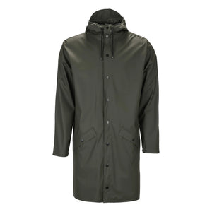 Rains - Unisex Long Waterproof Milled Coat | Green