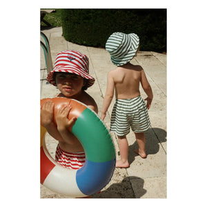 Konges Sløjd - Asnou Striped Recycled Fiber Swimsuit Shorts | Red
