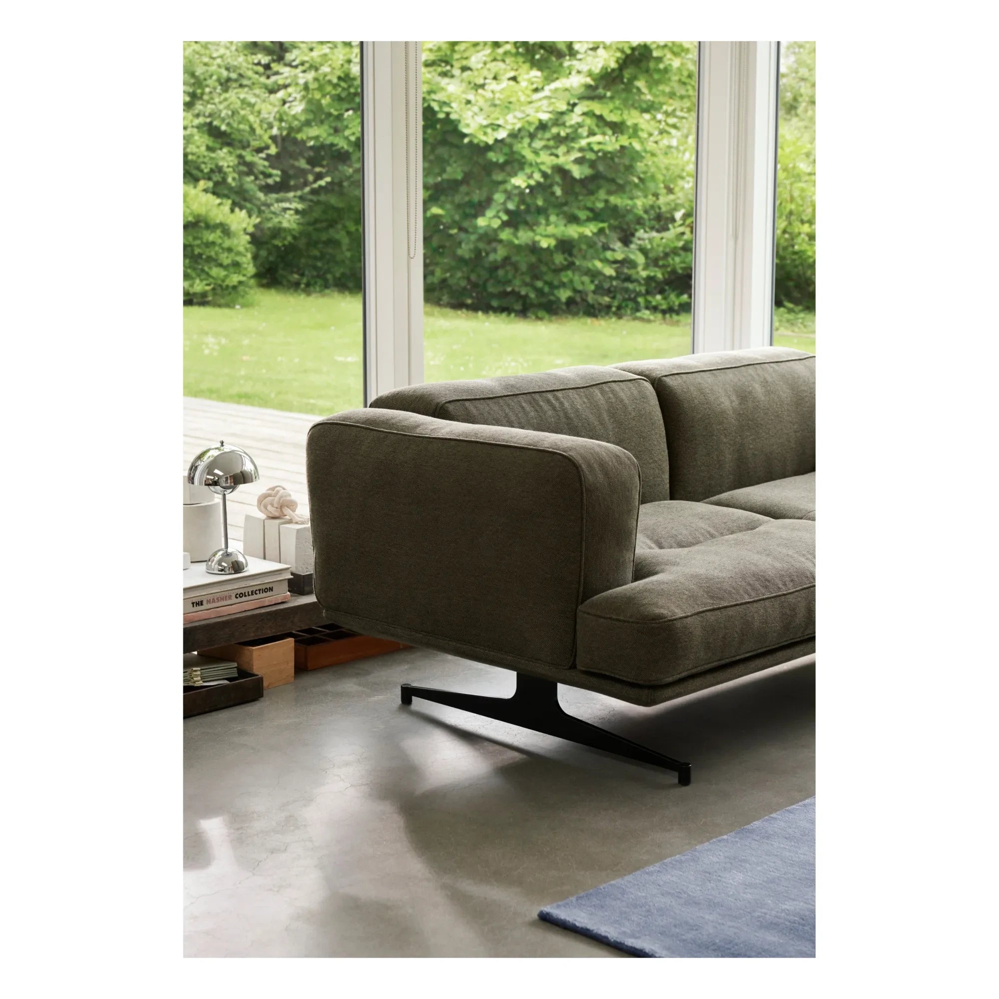 & Tradition - Inland AV22 2-Seater Sofa, Black Base | Haki
