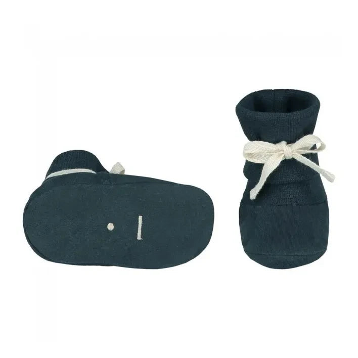 Gray Label - Organik Pamuk Bebek Terlikleri | Gri mavi