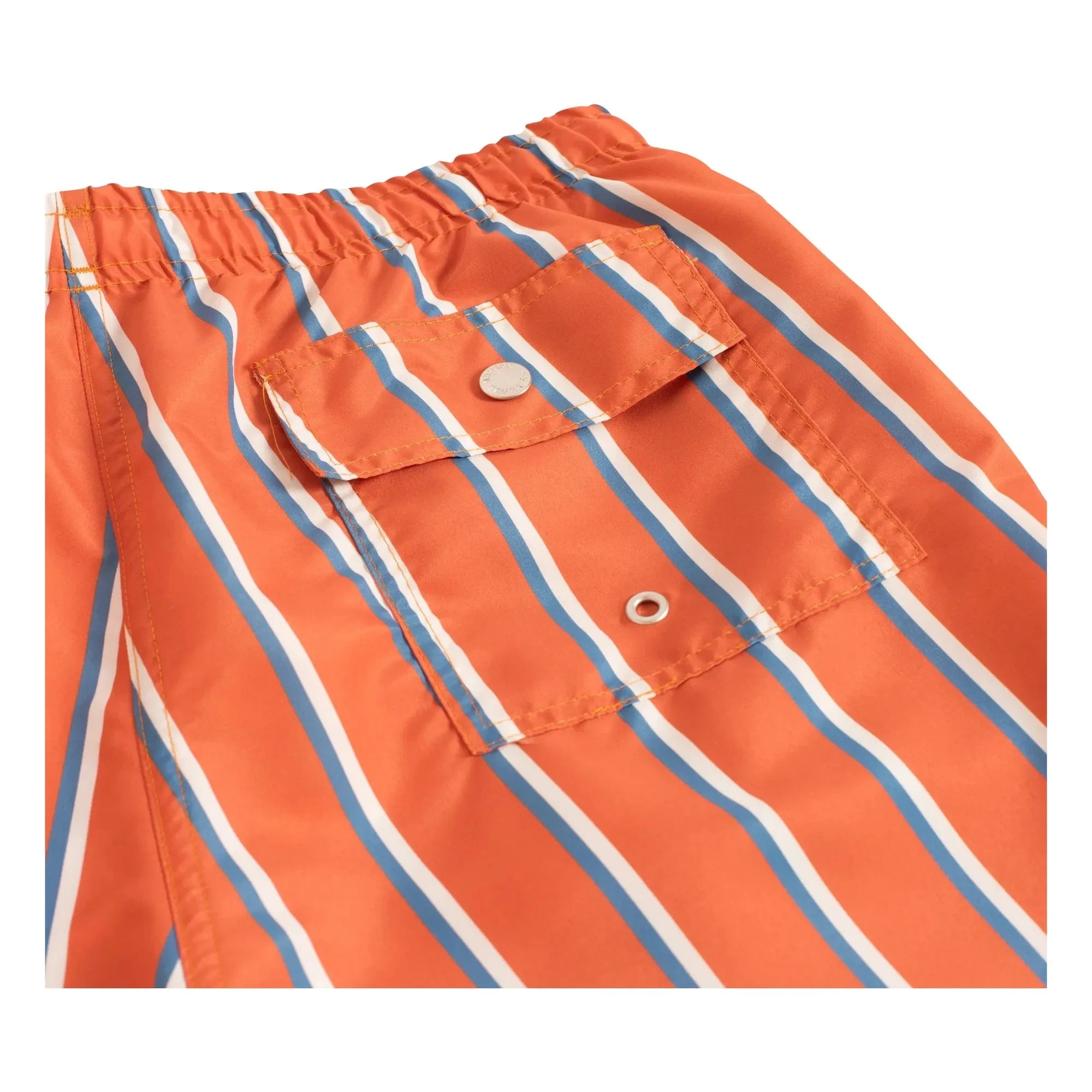 Bather - Striped Swimsuit Shorts | Orange