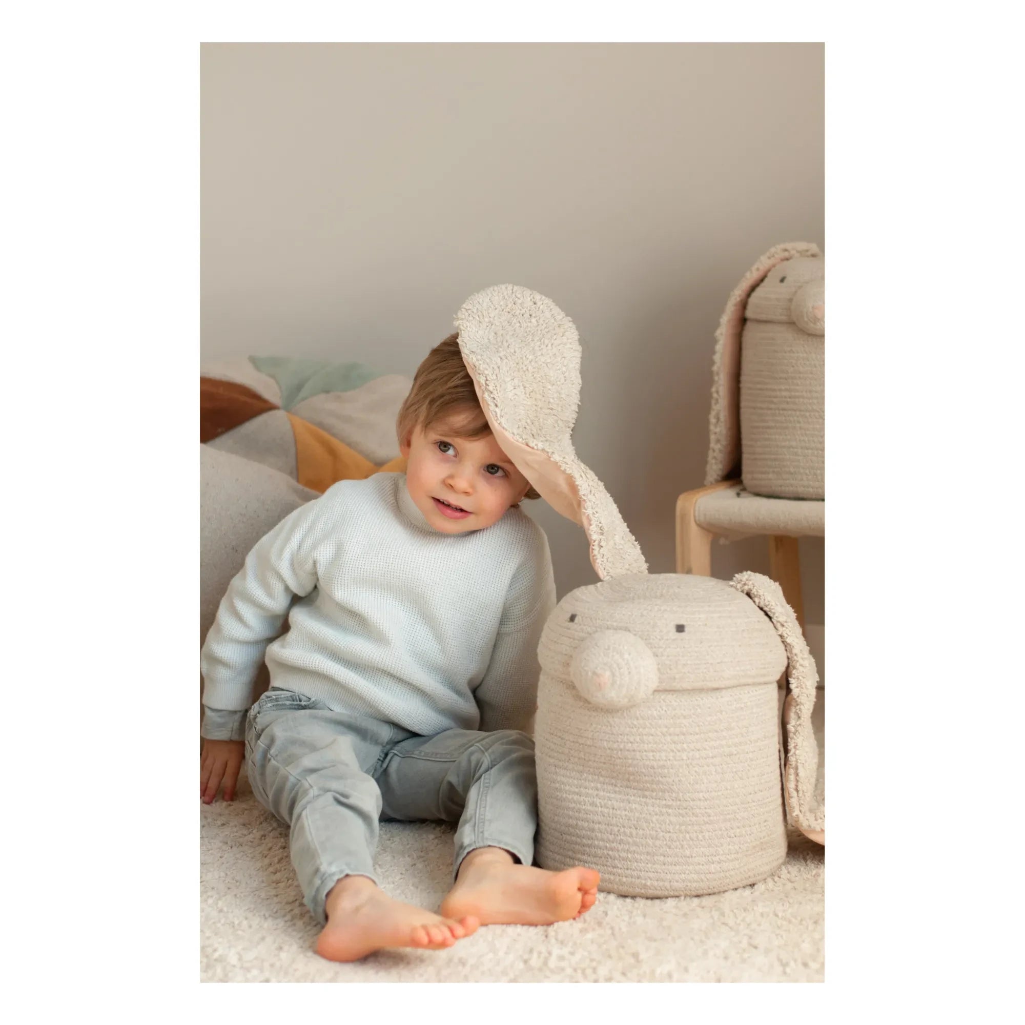 Lorena Canals - Rita Bunny Basket | Ecru