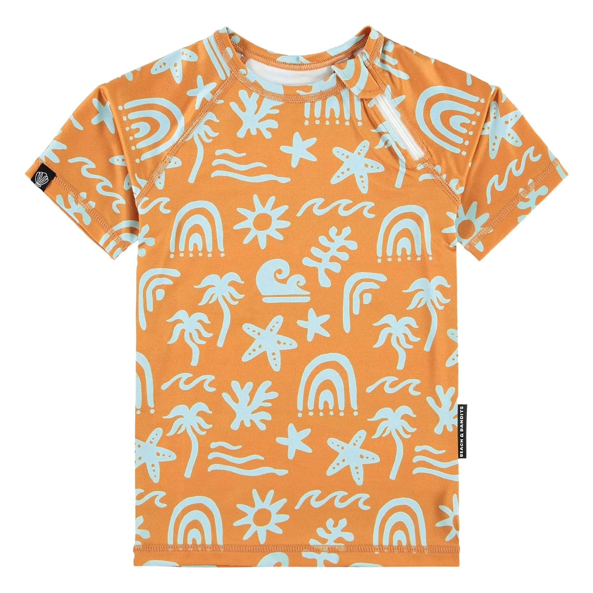 Beach & Bandits - Tropical Breeze UV Protective T-Shirt | Recycled Fibers | Orange