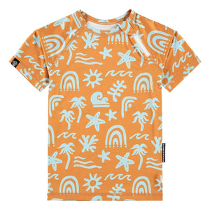 Beach & Bandits - Tropical Breeze UV Protective T-Shirt | Recycled Fibers | Orange