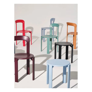 Hay - Rey Polished Wooden Chair - Bruno Rey | Eggplant Purple