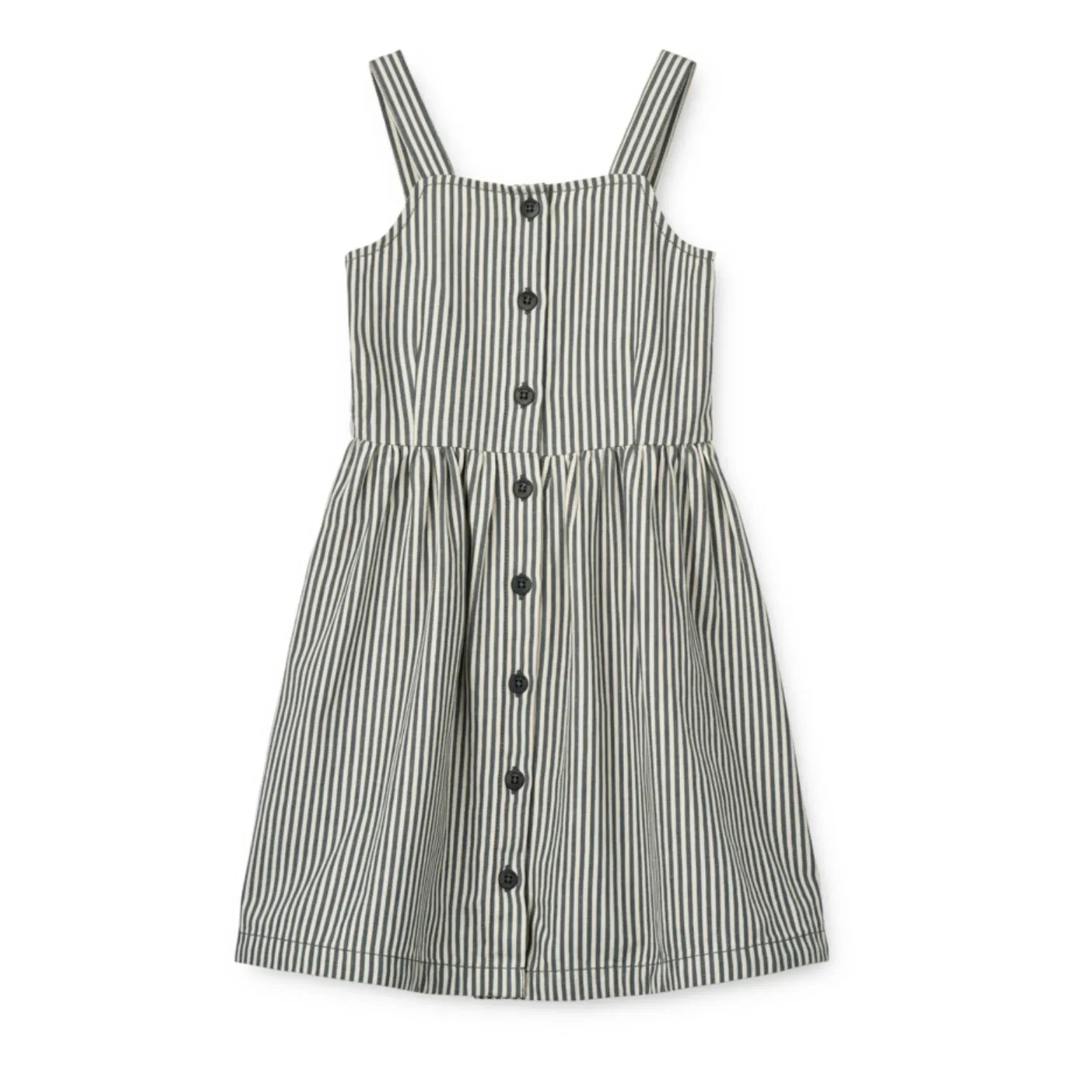 Liewood - Striped Zia Dress | Gray Blue