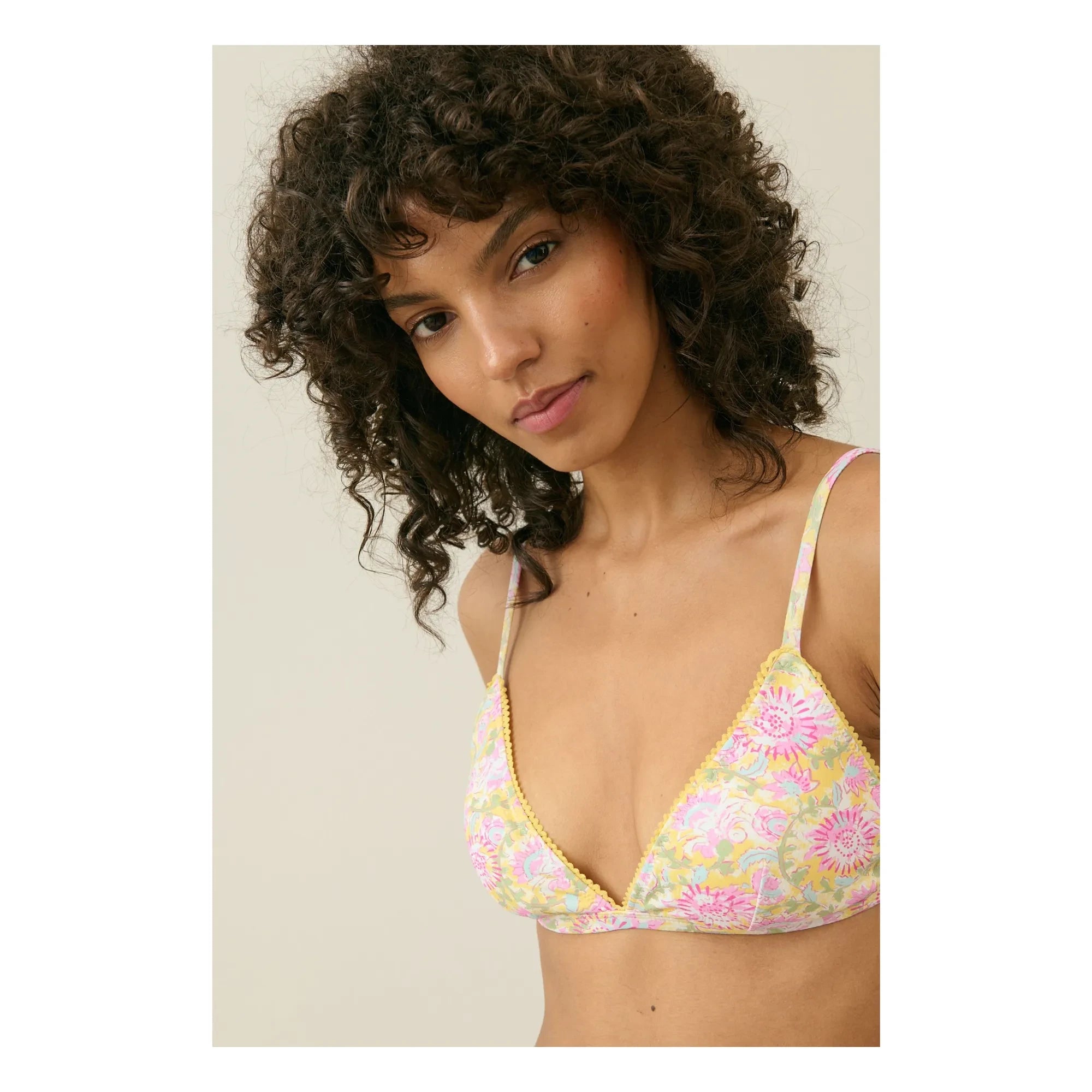 Louise Misha - Vasalia Recycled Fiber Swimsuit Top - Women's Collection | Yellow