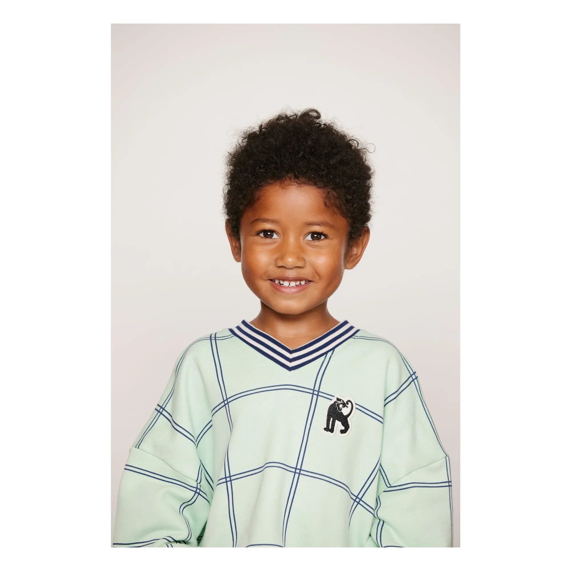 Mini Rodini - Coron Organic Checkered Sweatshirt | Green