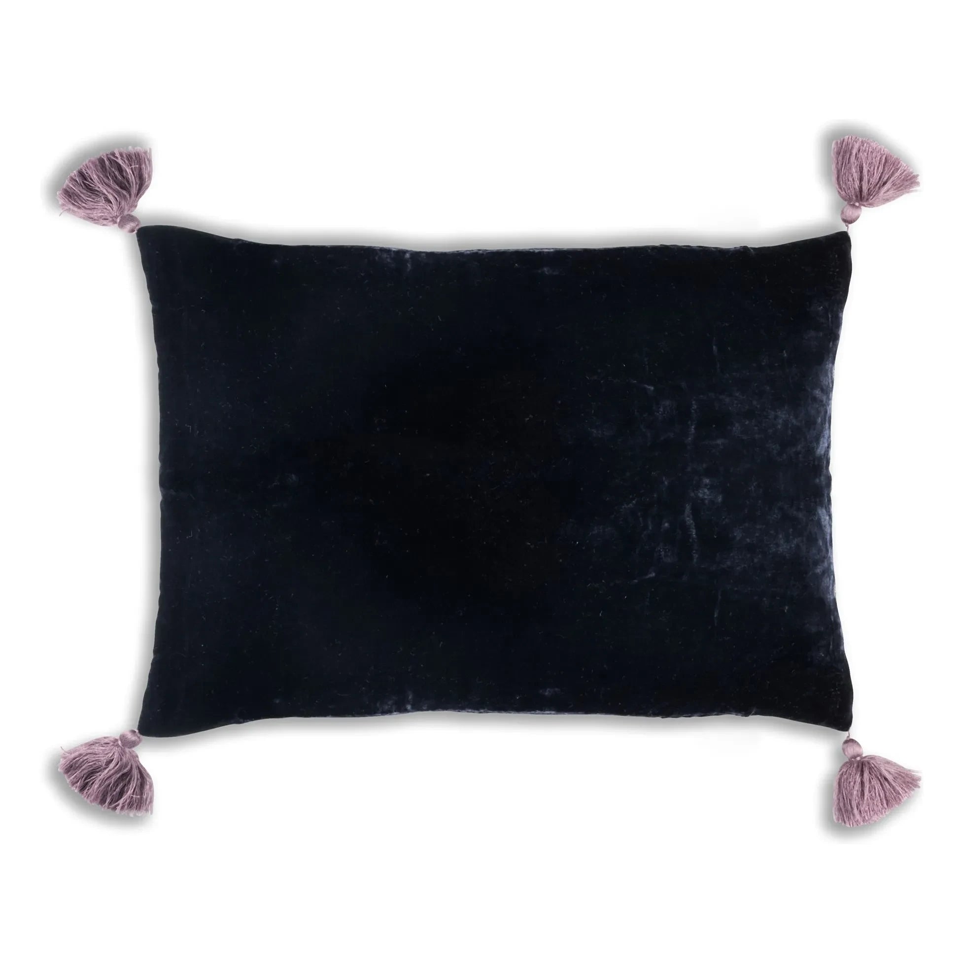 Le Monde Sauvage - Goa Silk Velvet Pillowcase | Night Blue
