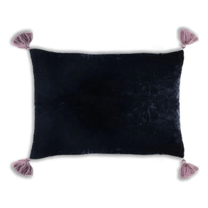 Le Monde Sauvage - Goa Silk Velvet Pillowcase | Night Blue