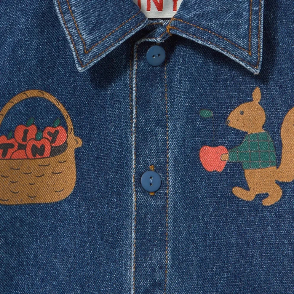 Tinycottons - Pommes Denim Ceket | Mavi