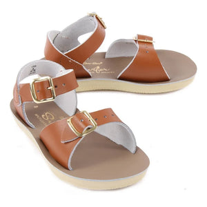 Salt-Water - Surfer Double Buckle Leather Waterproof Sandals | Camel