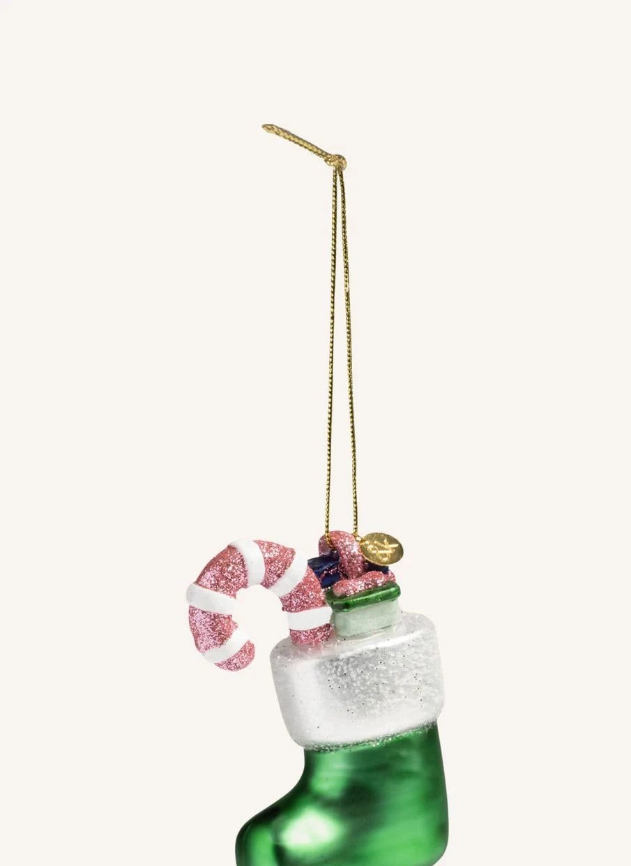 &Klevering - Christmas Ornament Stocking | Green