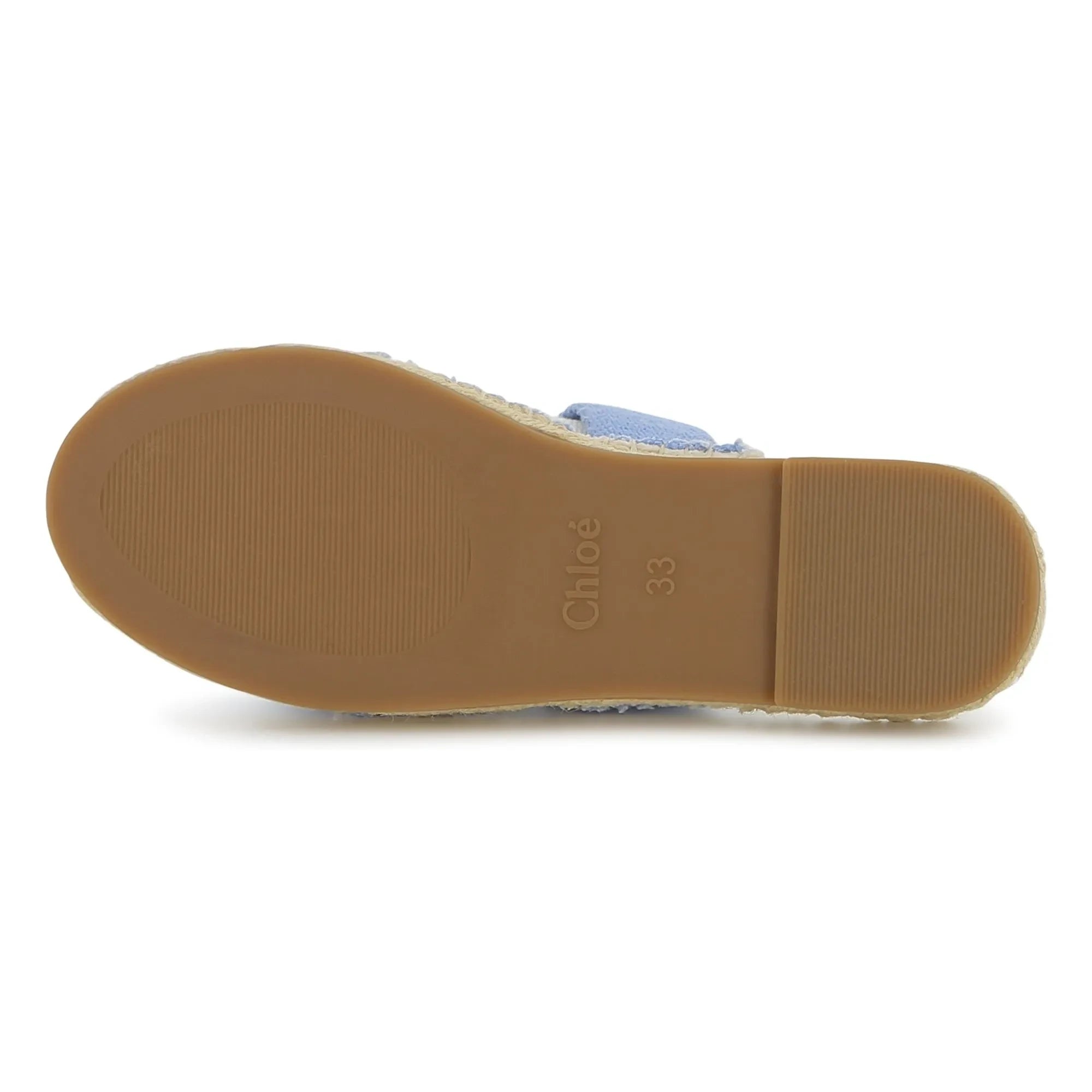 Chloé - Logo Denim Sandals | Blue