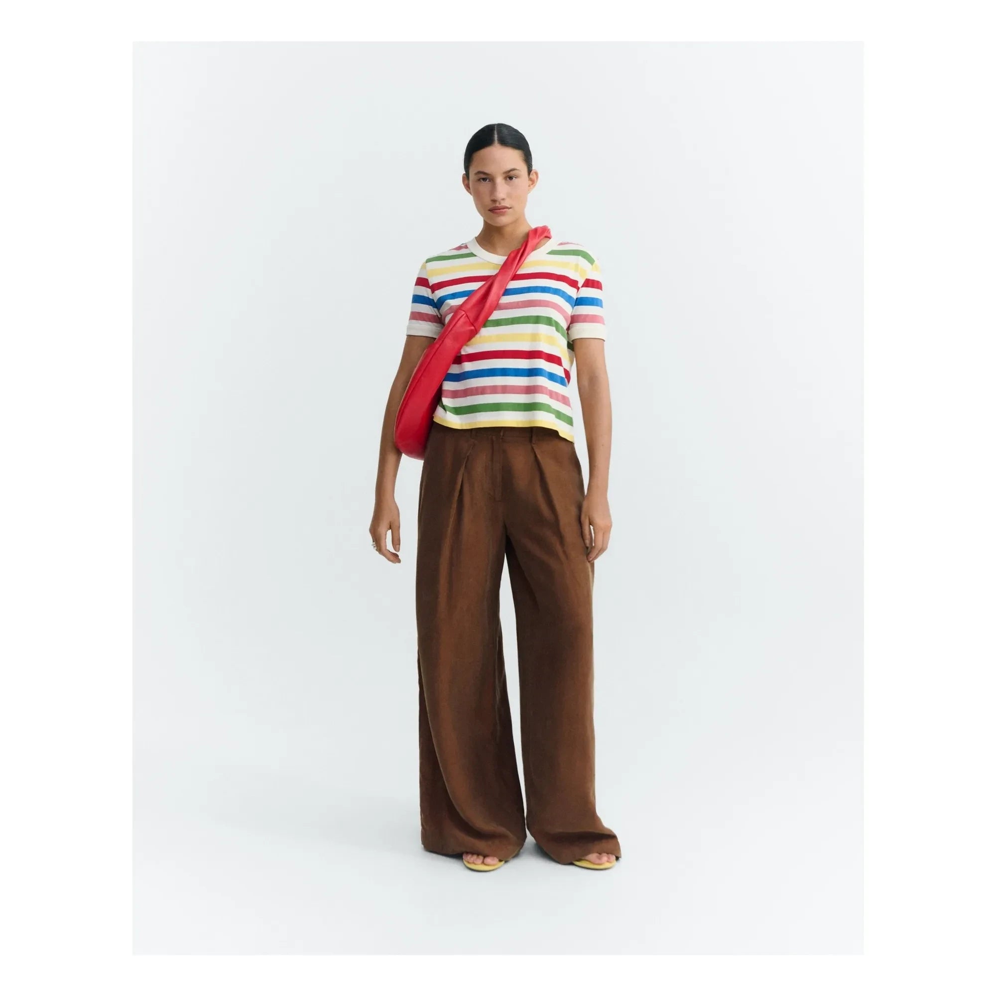 Thinking Mu - Striped T-shirt Zowie Organic cotton | Yellow