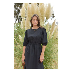 Marlot Paris - Aime Seersucker Dress - Women's Collection | Black